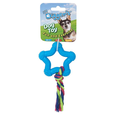 DGR TPR Star and Rope Toy Blue - Your Pet Connection