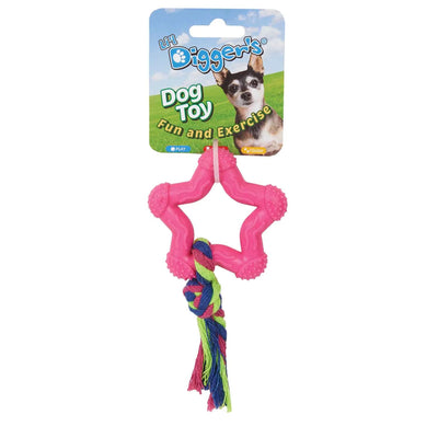 DGR TPR Star and Rope Toy Pink - Your Pet Connection