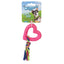 DGR TPR Heart and Rope Toy Pink - Your Pet Connection