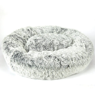 SP Plush Cuddler Bed Blk/Wht M/L - Your Pet Connection