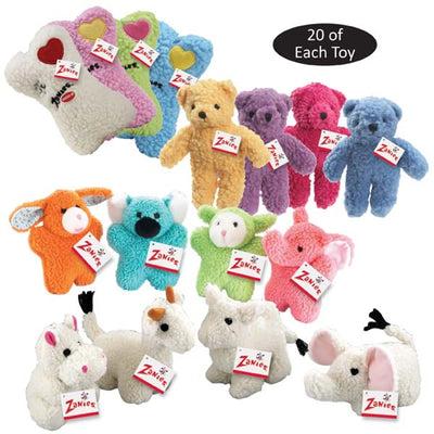 Zanies Plush Toy Refills, 80-Pack Adventure