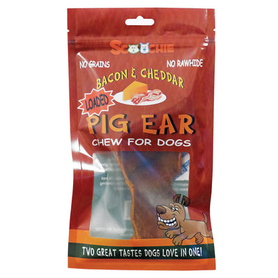 SCP Bacon Cheddar Loaded Pig Ear 1pk - Your Pet Connection