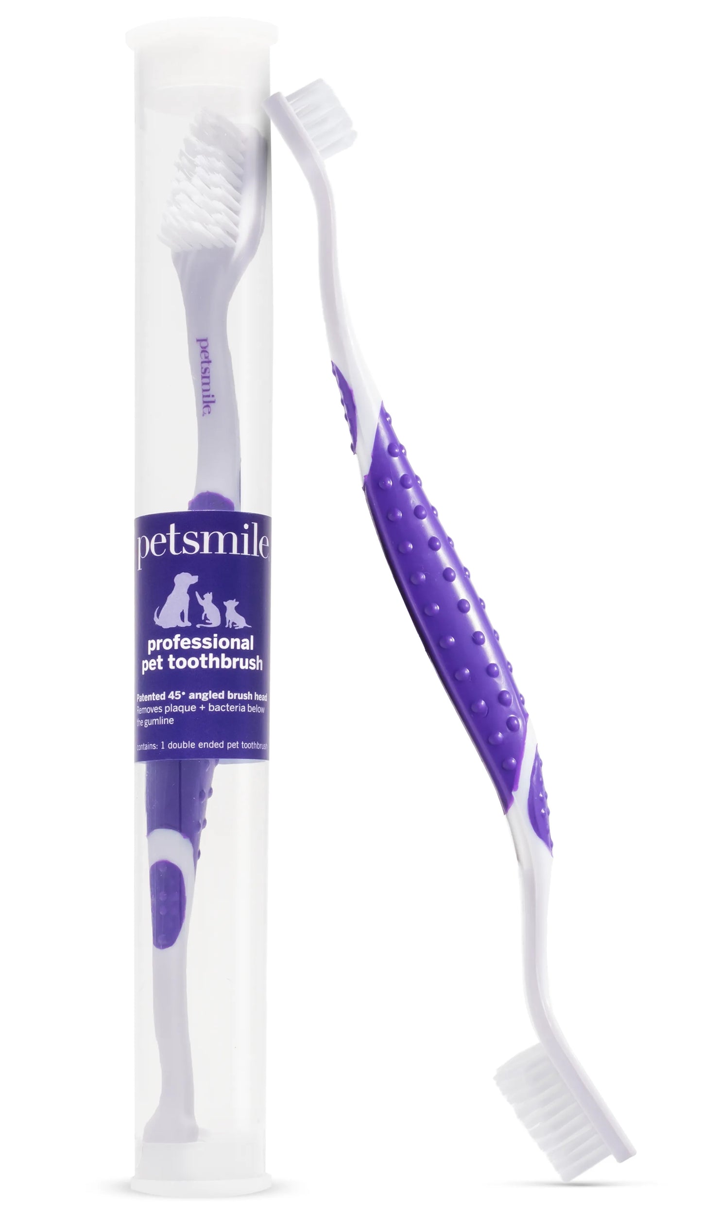 Professional Pet Toothbrush - Patented 45 Degree Dual-Ended Brush Head - Your Pet Connection