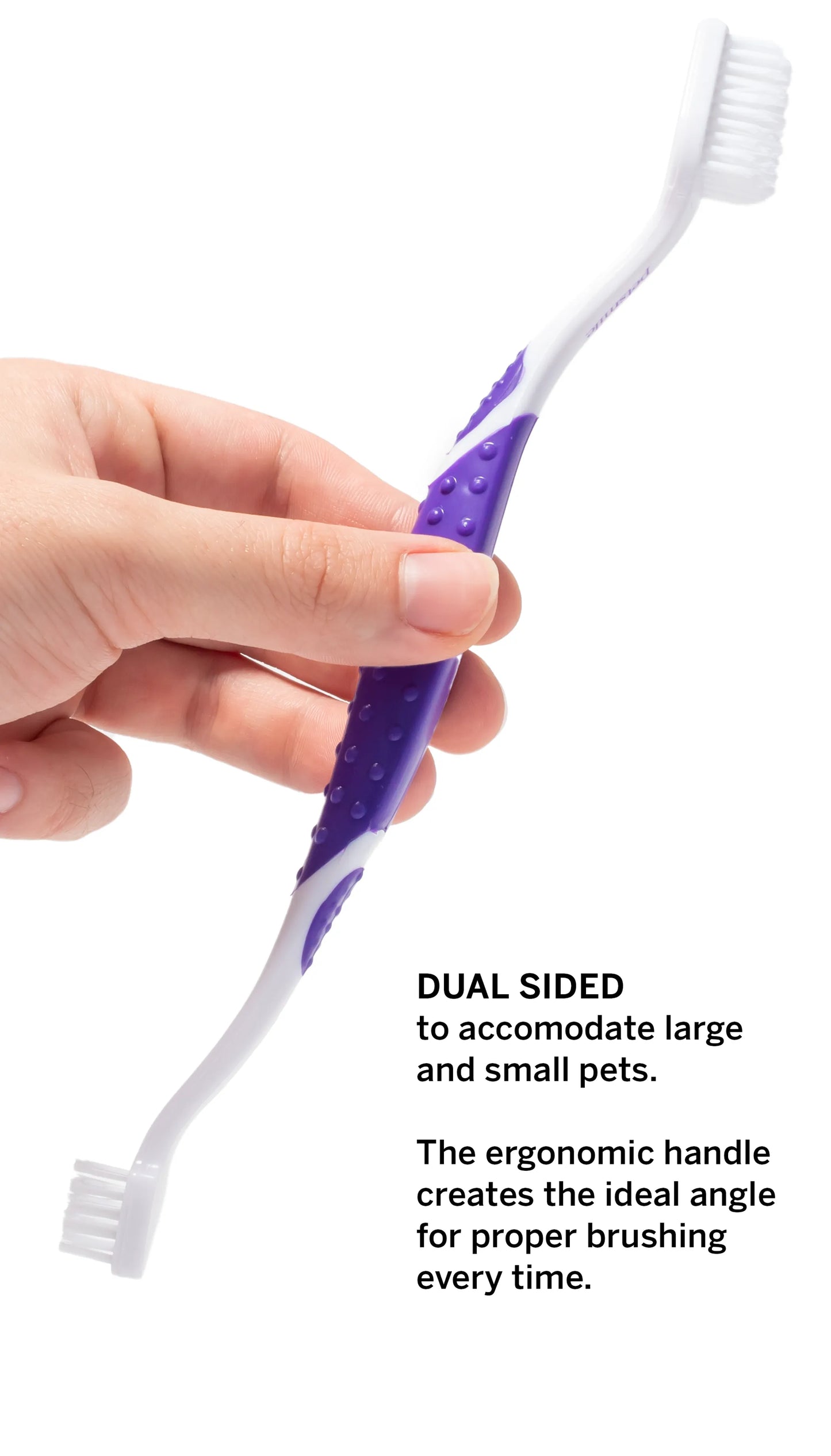 Professional Pet Toothbrush - Patented 45 Degree Dual-Ended Brush Head - Your Pet Connection