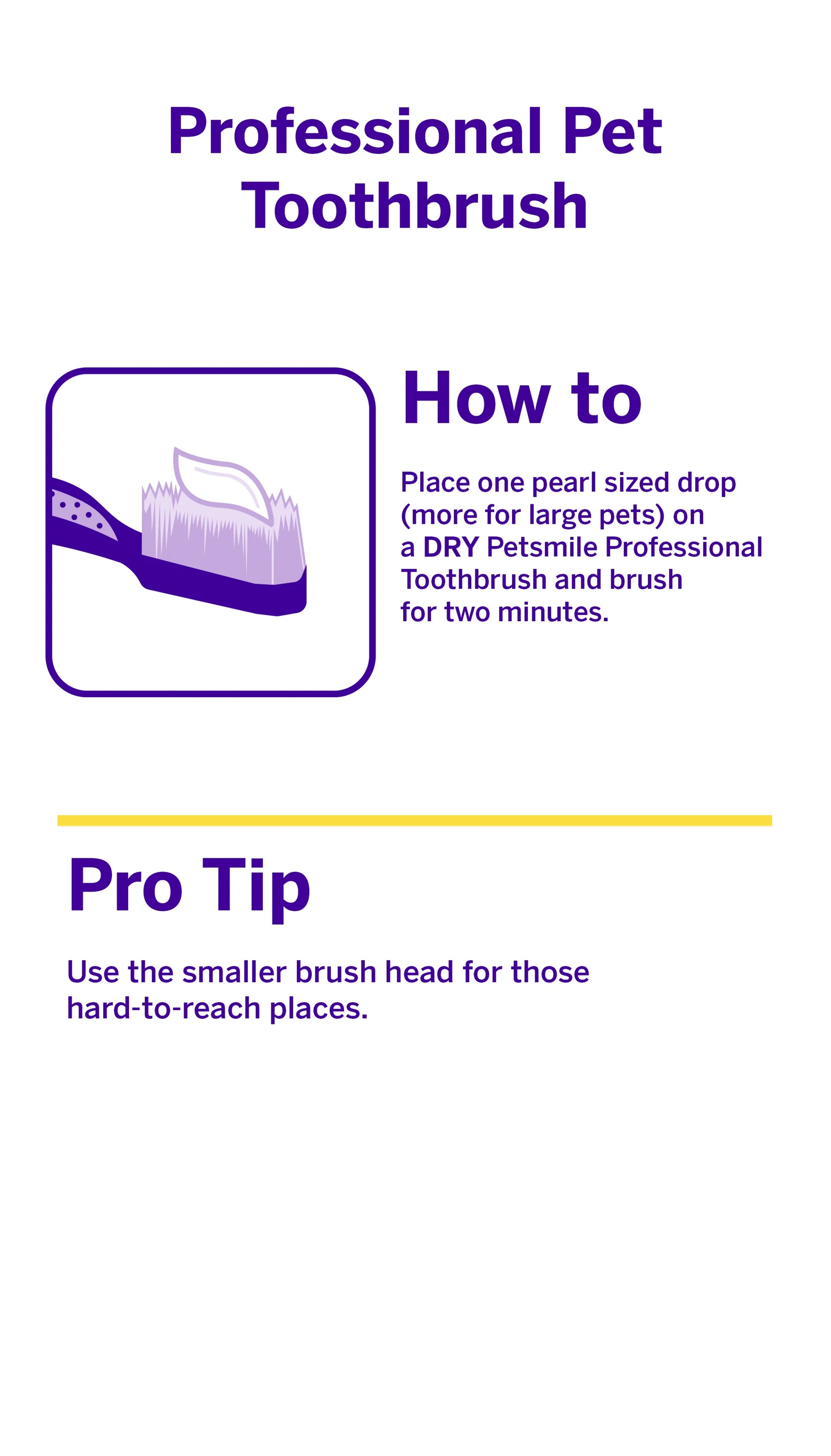 Professional Pet Toothbrush - Patented 45 Degree Dual-Ended Brush Head - Your Pet Connection