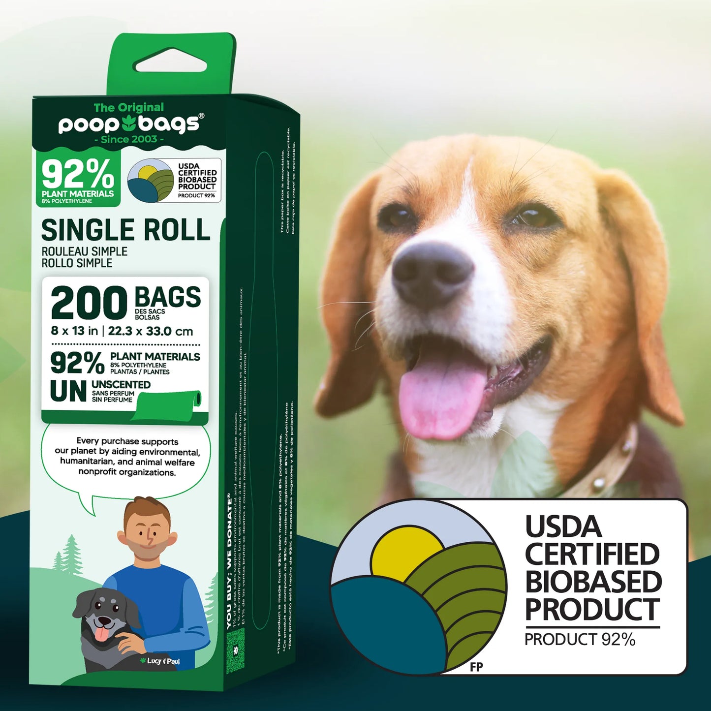 You Buy; We Donate Compostable Single Bulk Roll - Your Pet Connection