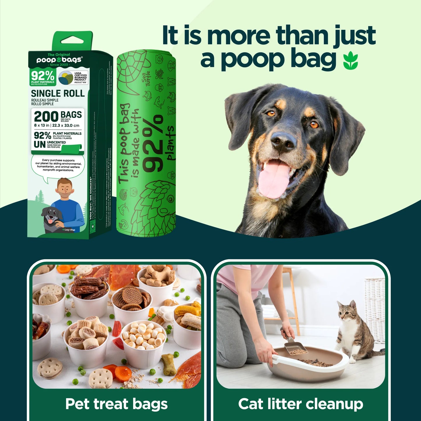 You Buy; We Donate Compostable Single Bulk Roll - Your Pet Connection