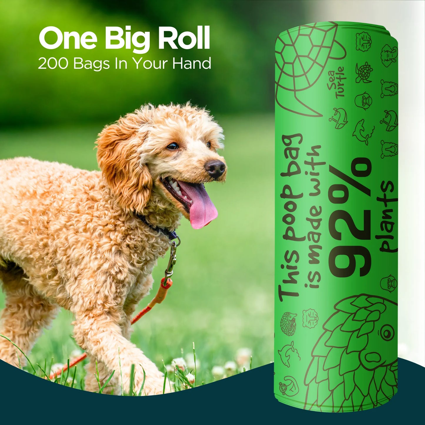 The Original Poop Bags Eco Compostable Roll 8"x13"