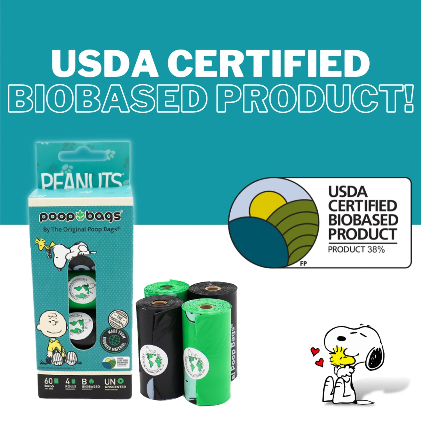 USDA Biobased Peanuts Leash Rolls (60 CT) - Your Pet Connection