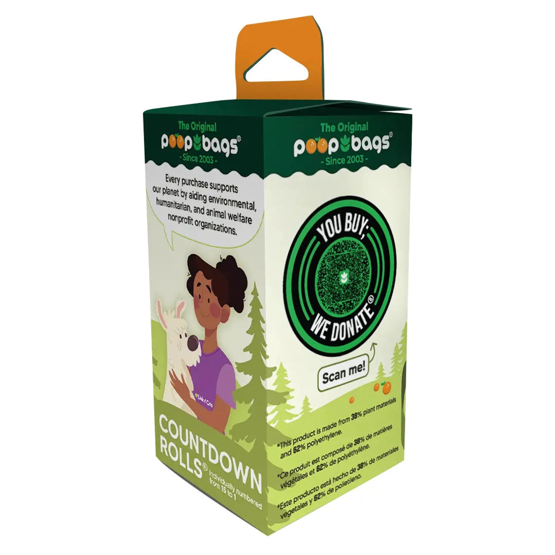 The Original Poop Bags Orange Scented USDA Biobased Rolls - Your Pet Connection