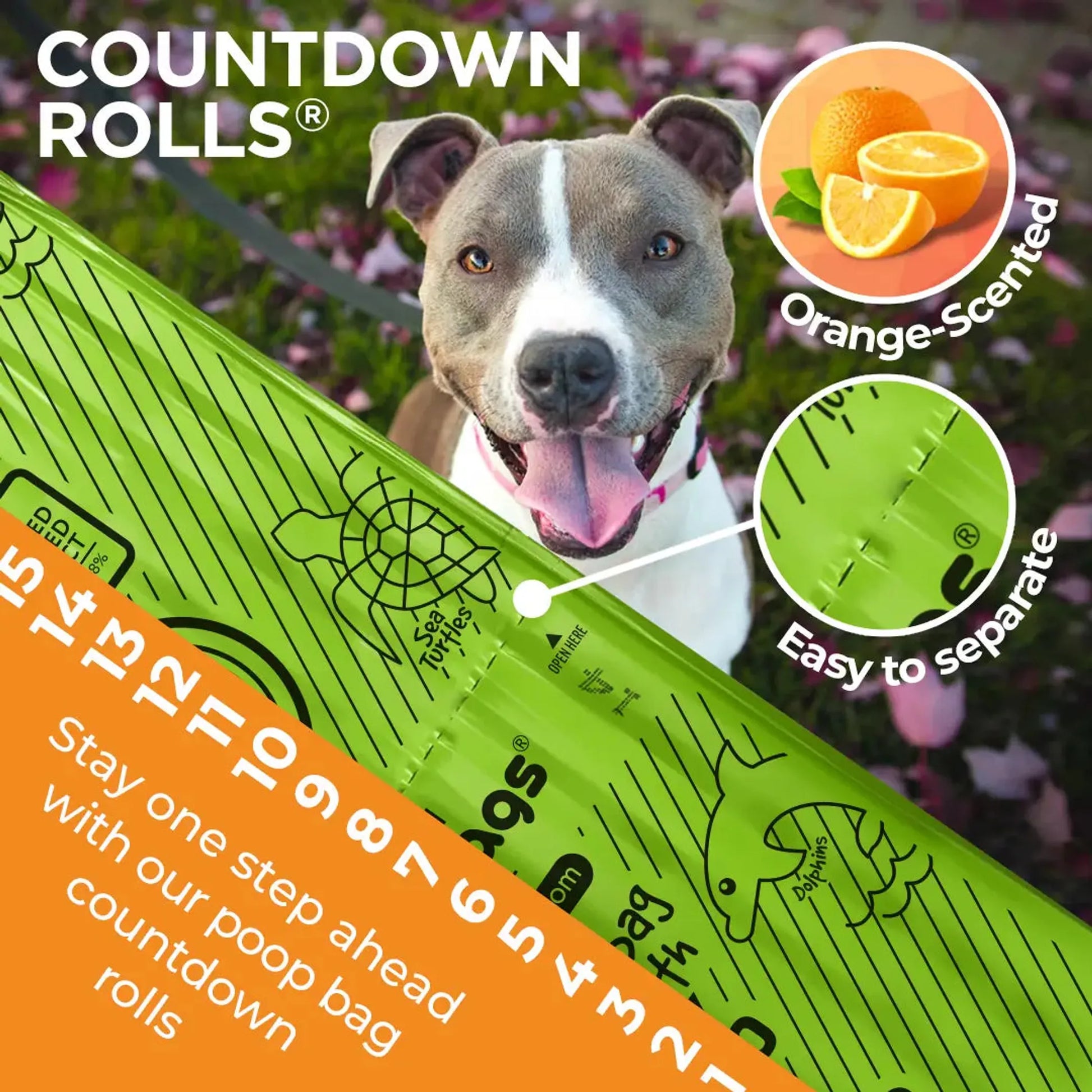 The Original Poop Bags Orange Scented USDA Biobased Rolls - Your Pet Connection