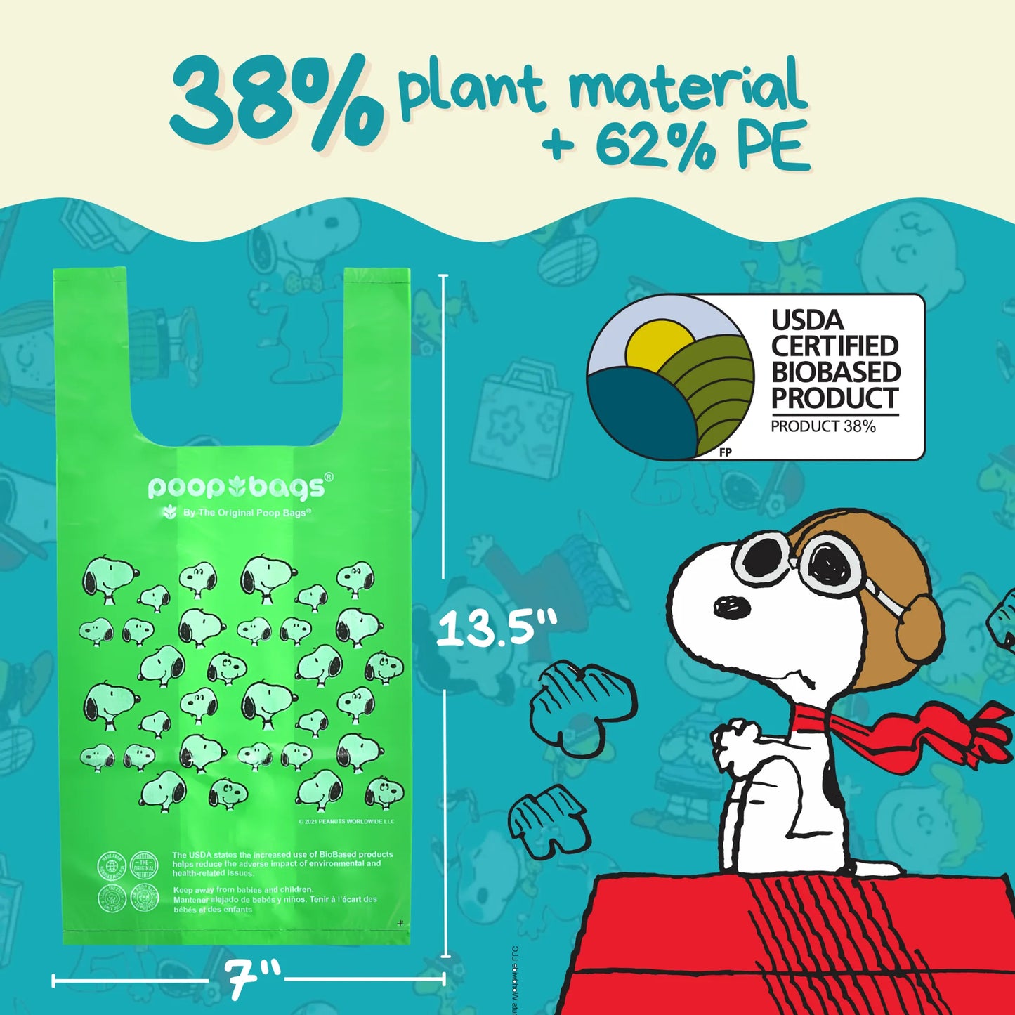 USDA Biobased Peanuts Handle Tie - Your Pet Connection