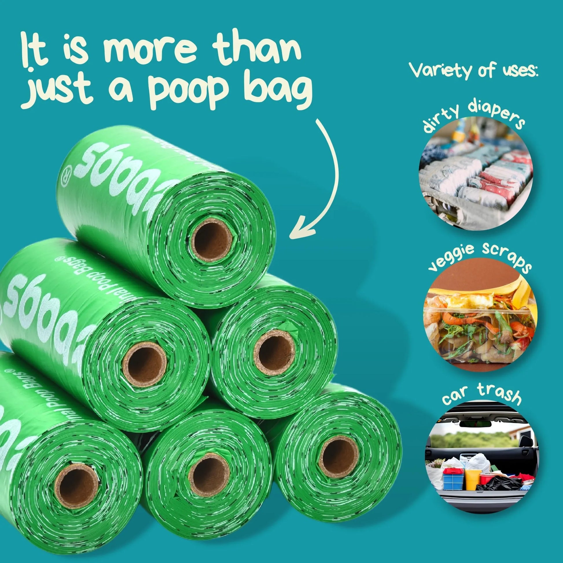 USDA Biobased Peanuts Unscented Leash Rolls - Your Pet Connection