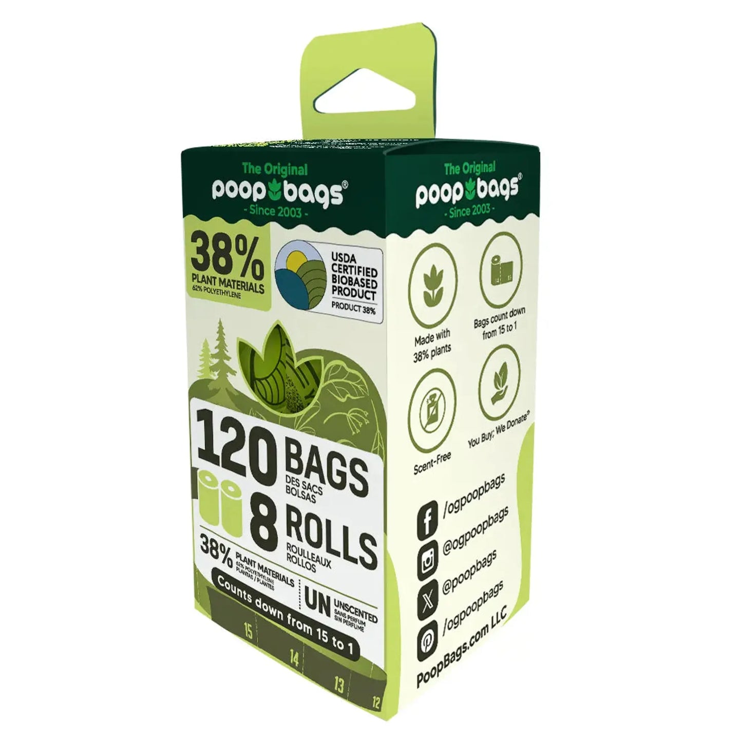 The Original Poop Bags(R) 120 USDA Biobased Countdown Rolls(R) - Your Pet Connection