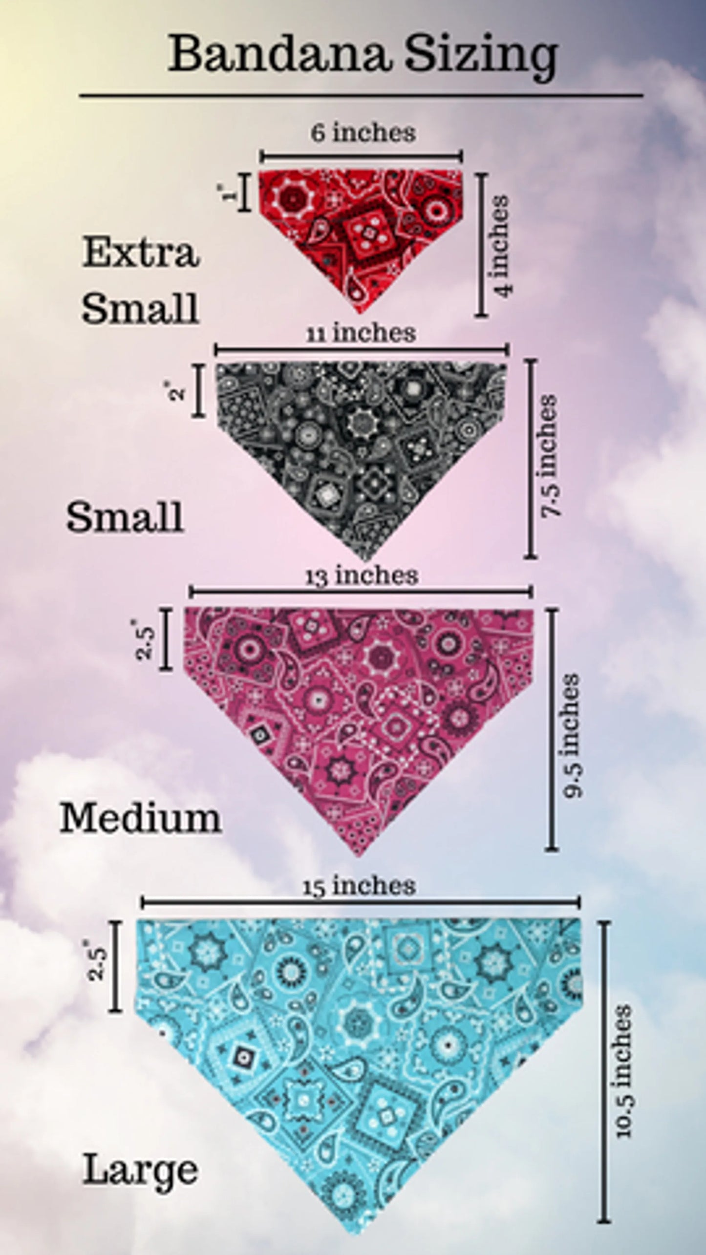 Embroidered Print - Traditional Tie-Around Dog Bandana - Your Pet Connection