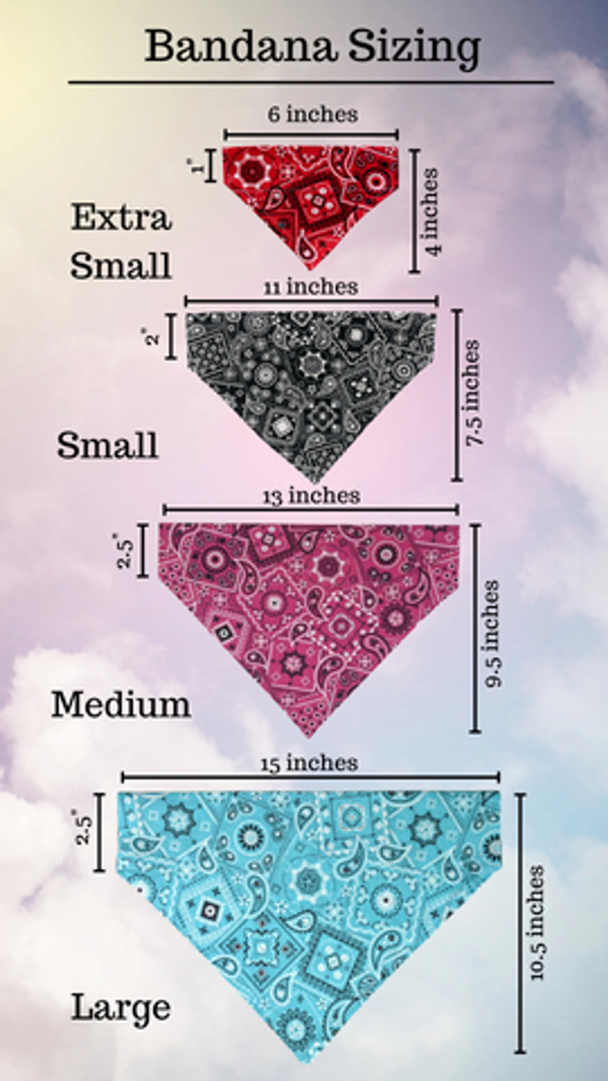 Embroidered Print - Traditional Tie-Around Dog Bandana - Your Pet Connection