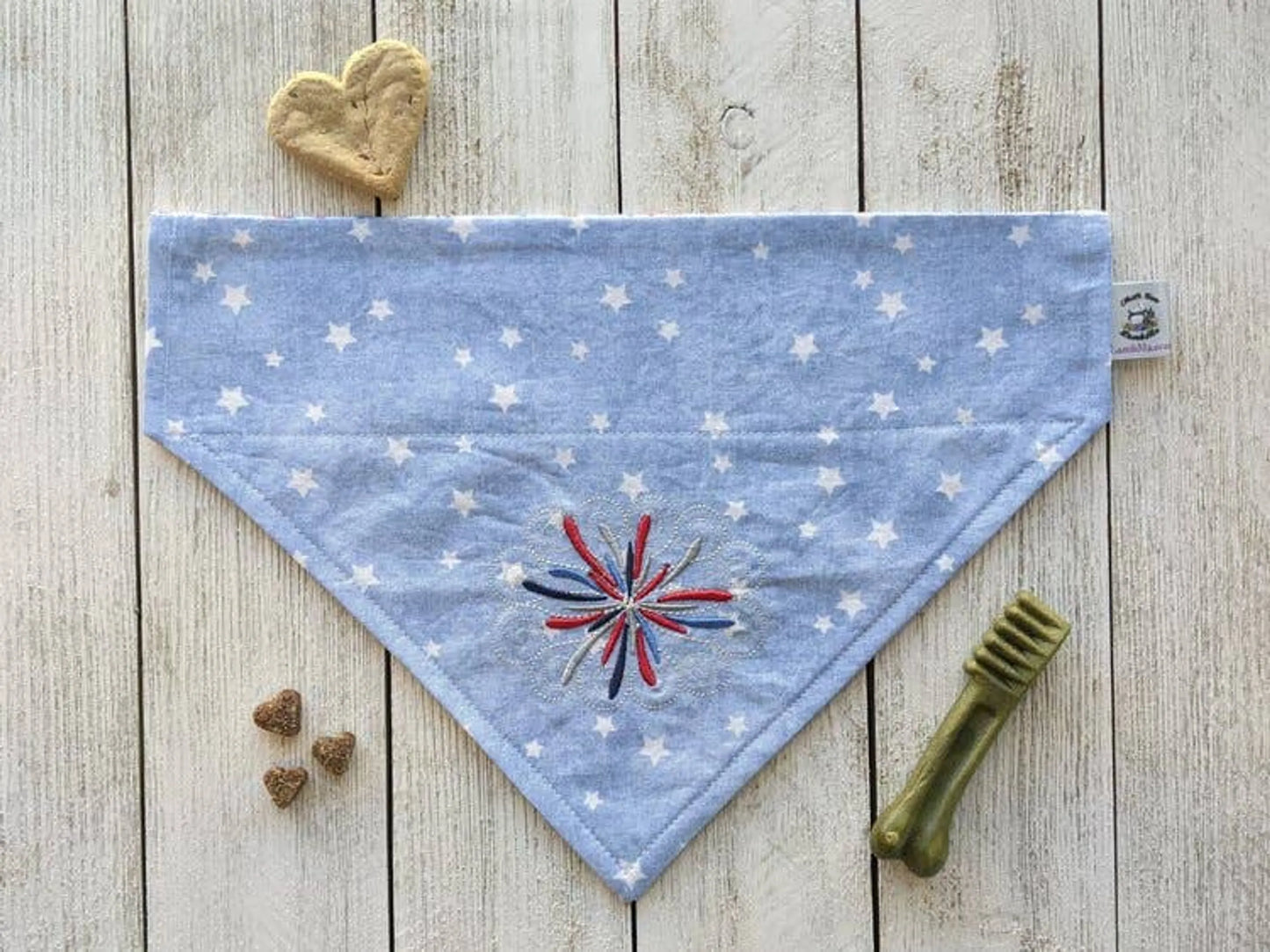 Embroidered Print - Traditional Tie-Around Dog Bandana - Your Pet Connection