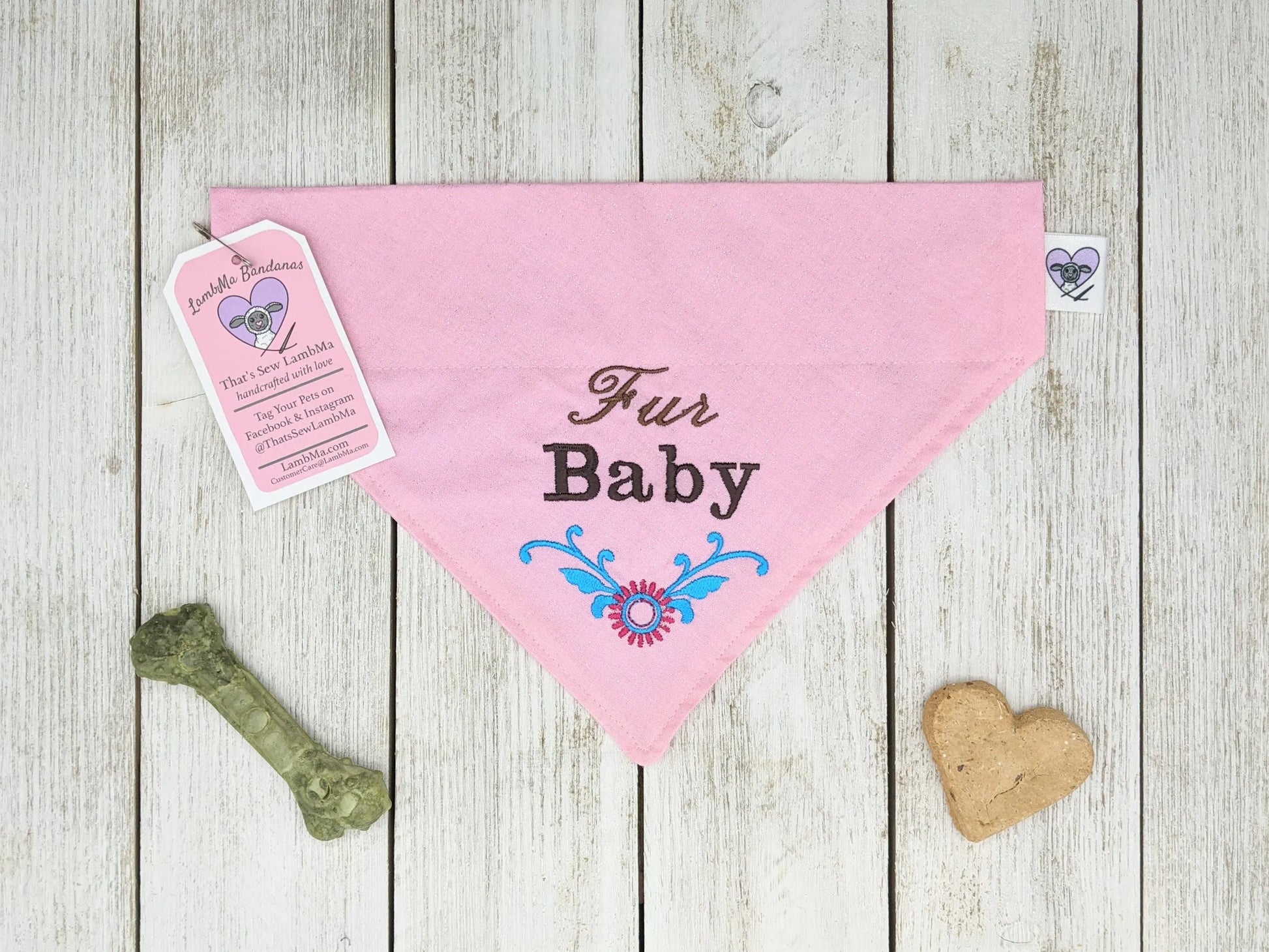 Embroidered Print - Traditional Tie-Around Dog Bandana - Your Pet Connection