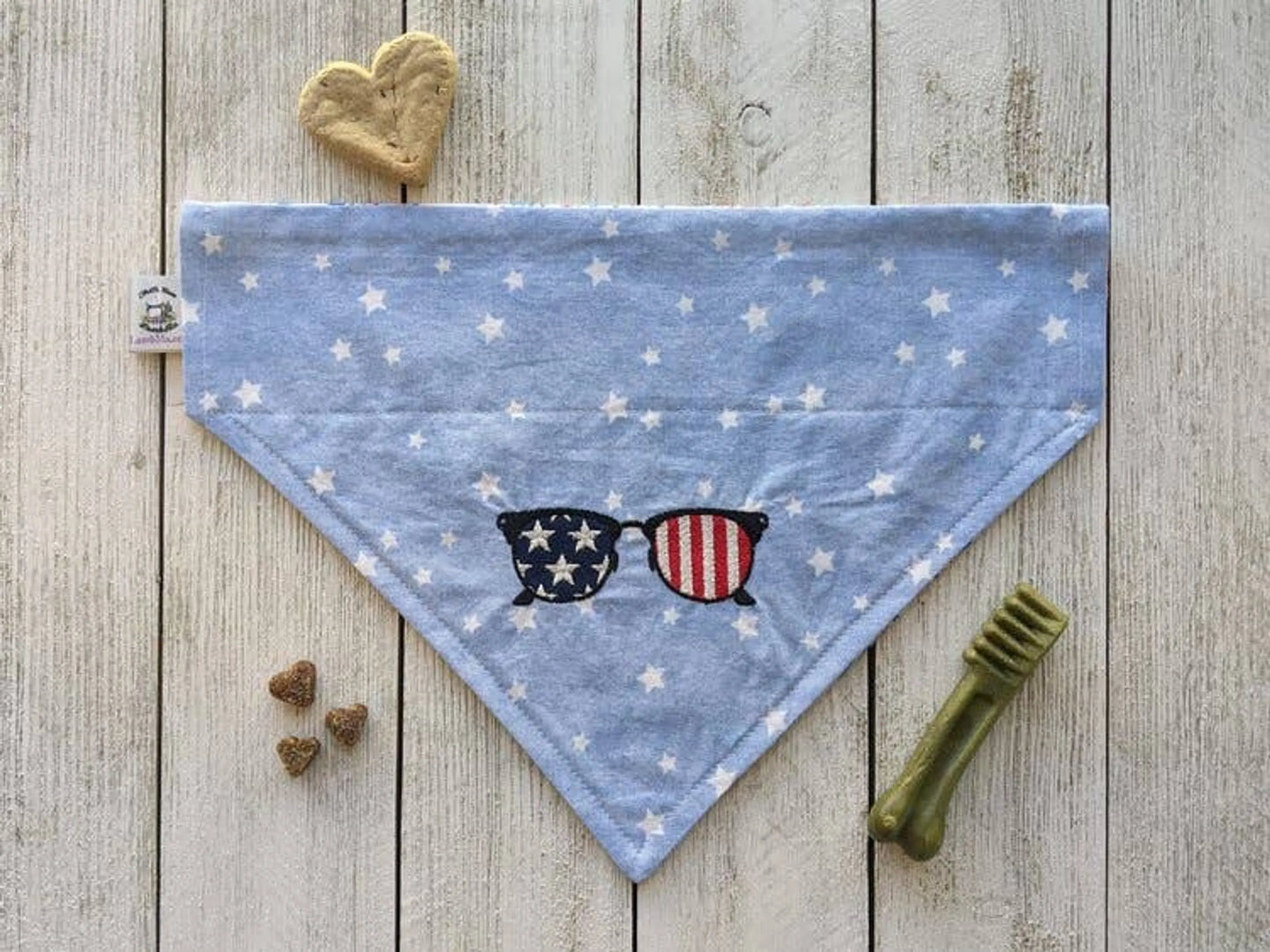 Embroidered Print - Traditional Tie-Around Dog Bandana - Your Pet Connection