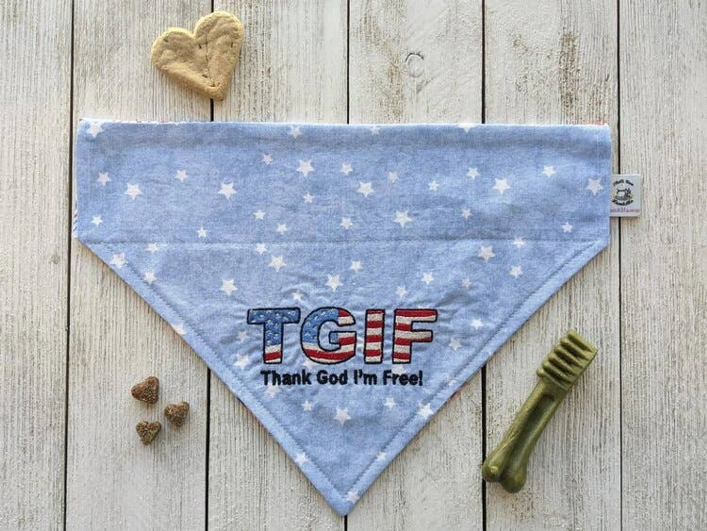 Embroidered Print - Traditional Tie-Around Dog Bandana - Your Pet Connection