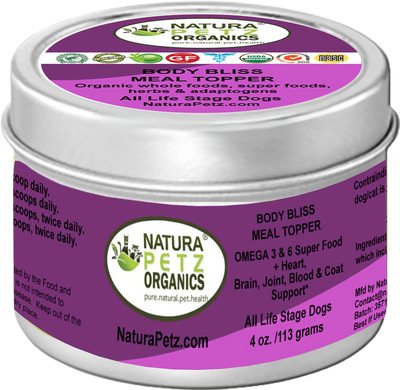 Body Bliss Meal Topper- Omega 3 & 6 Super Food + Heart, Brain Joint, Blood & Coat Support*