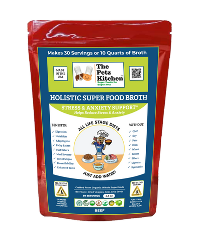Super Food Broth Stress & Anxiety Support* The Petz Kitchen Dogs & Cats - Your Pet Connection