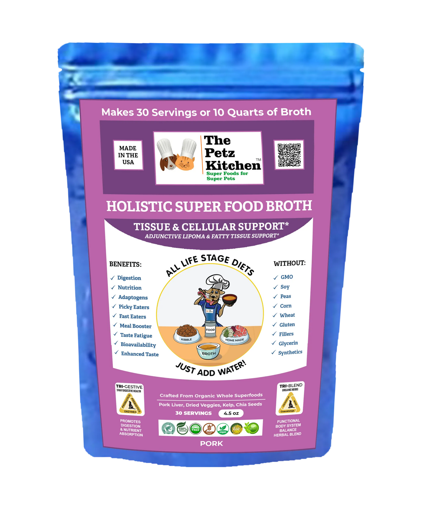 Super Food Broth Tissue & Cellular Support For Dogs* The Petz Kitchen Lipoma & Tissue Support* - Your Pet Connection