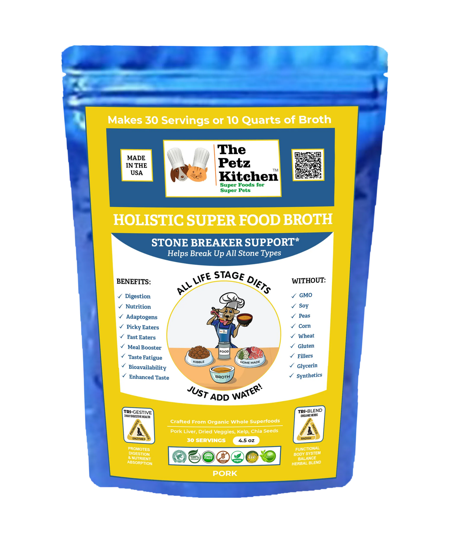 Super Food Broth Stone Breaker Support* The Petz Kitchen Dogs & Cats - Your Pet Connection