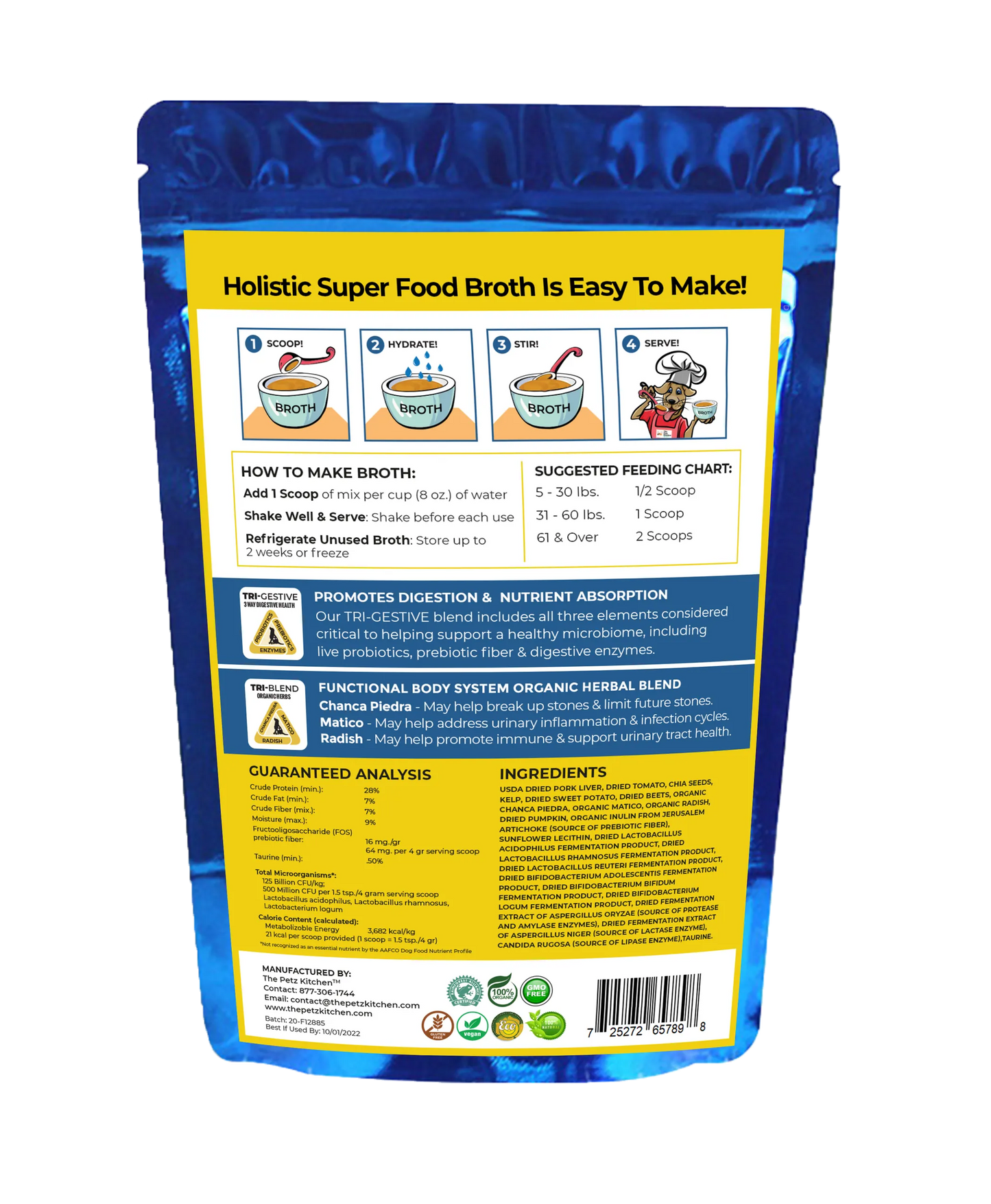 Super Food Broth Stone Breaker Support* The Petz Kitchen Dogs & Cats - Your Pet Connection