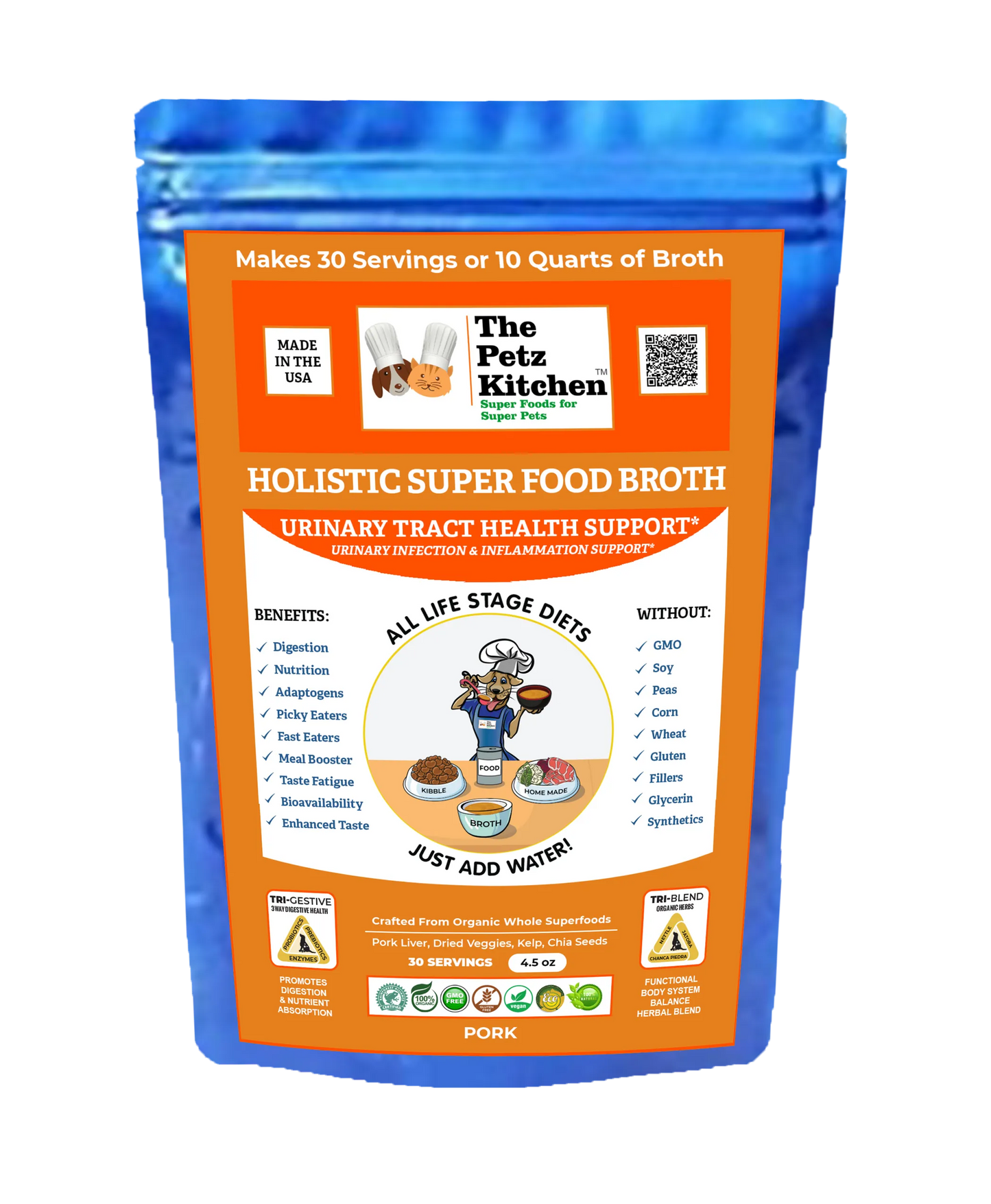 Super Food Broth Urinary Tract Health Support* The Petz Kitchen Dogs Cats - Your Pet Connection