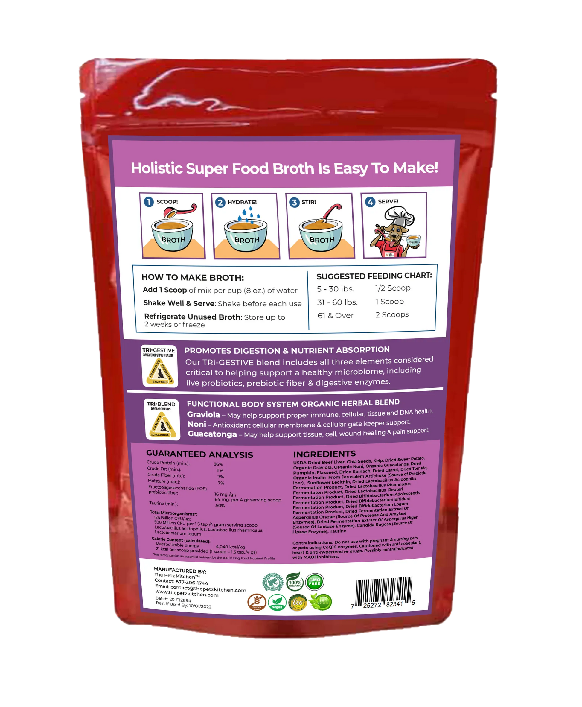 Super Food Broth Tissue & Cellular Support For Dogs* The Petz Kitchen Lipoma & Tissue Support* - Your Pet Connection