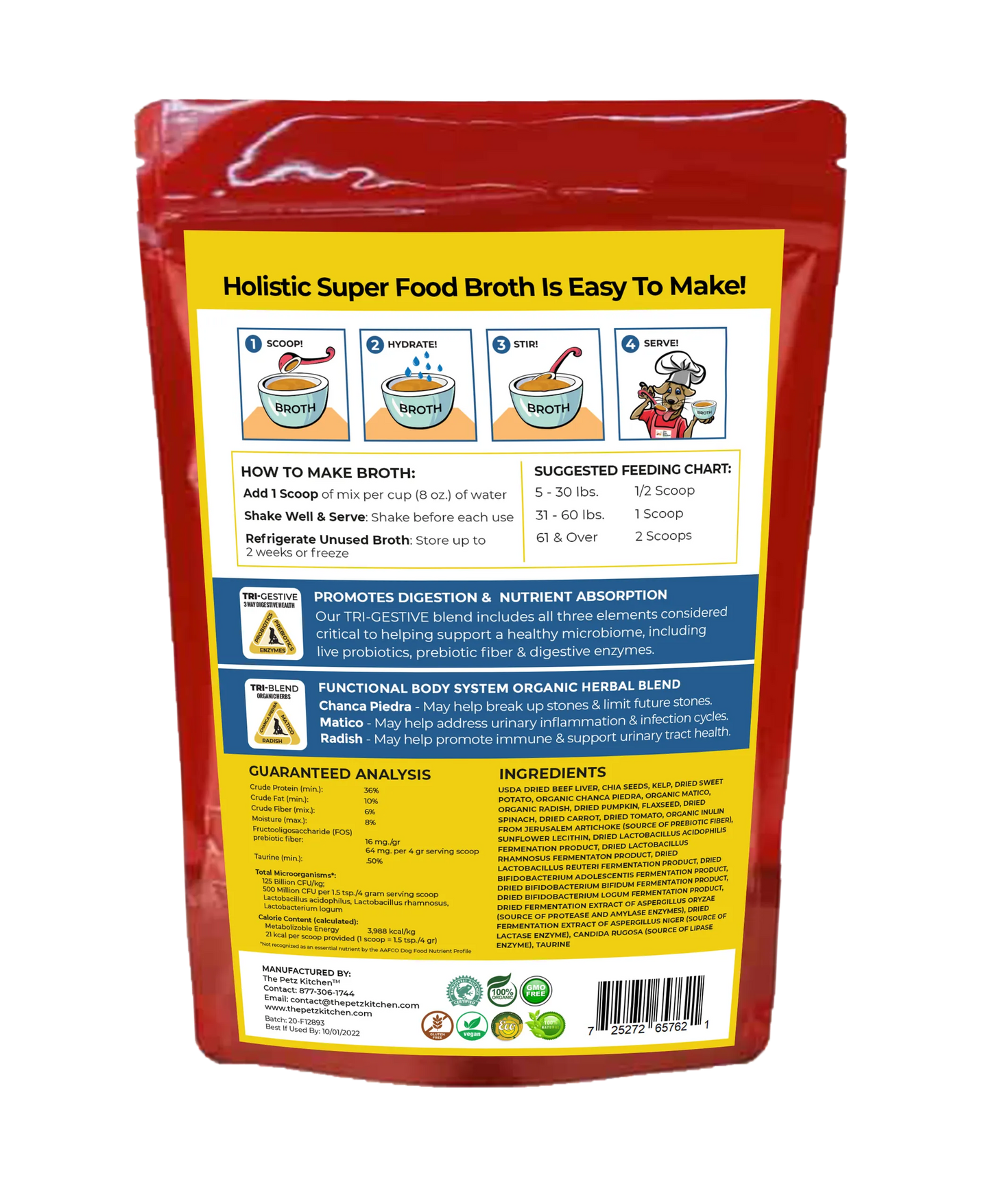 Super Food Broth Stone Breaker Support* The Petz Kitchen Dogs & Cats - Your Pet Connection