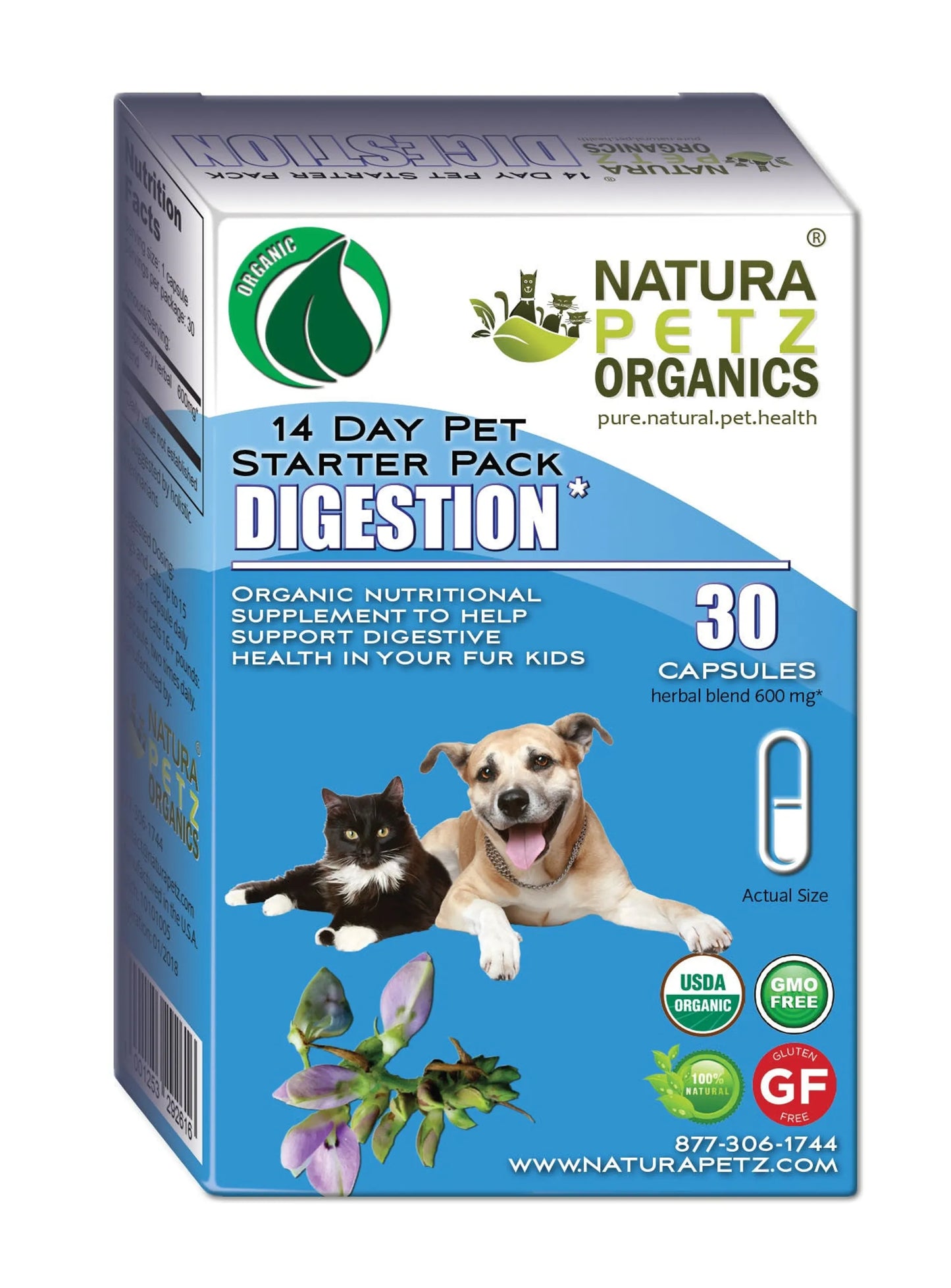 Organic Pet Systems Digestive Support Capsules for Pets