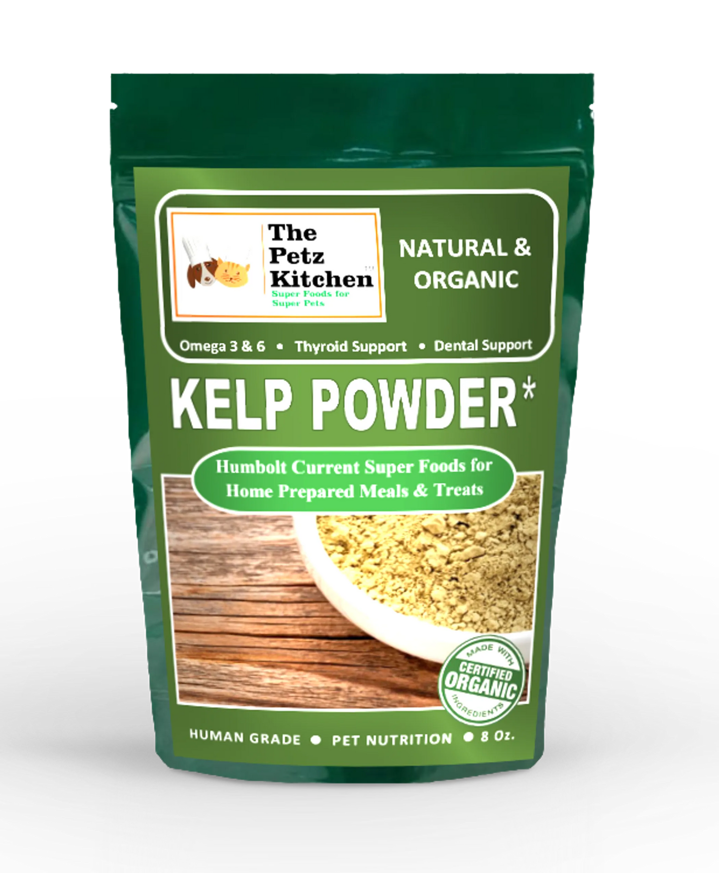 Kelp Omega 3 Thyroid & Whole Body Multi-Mineral, Multi-Vitamin & Dental Support* The Petz Kitchen* - Your Pet Connection
