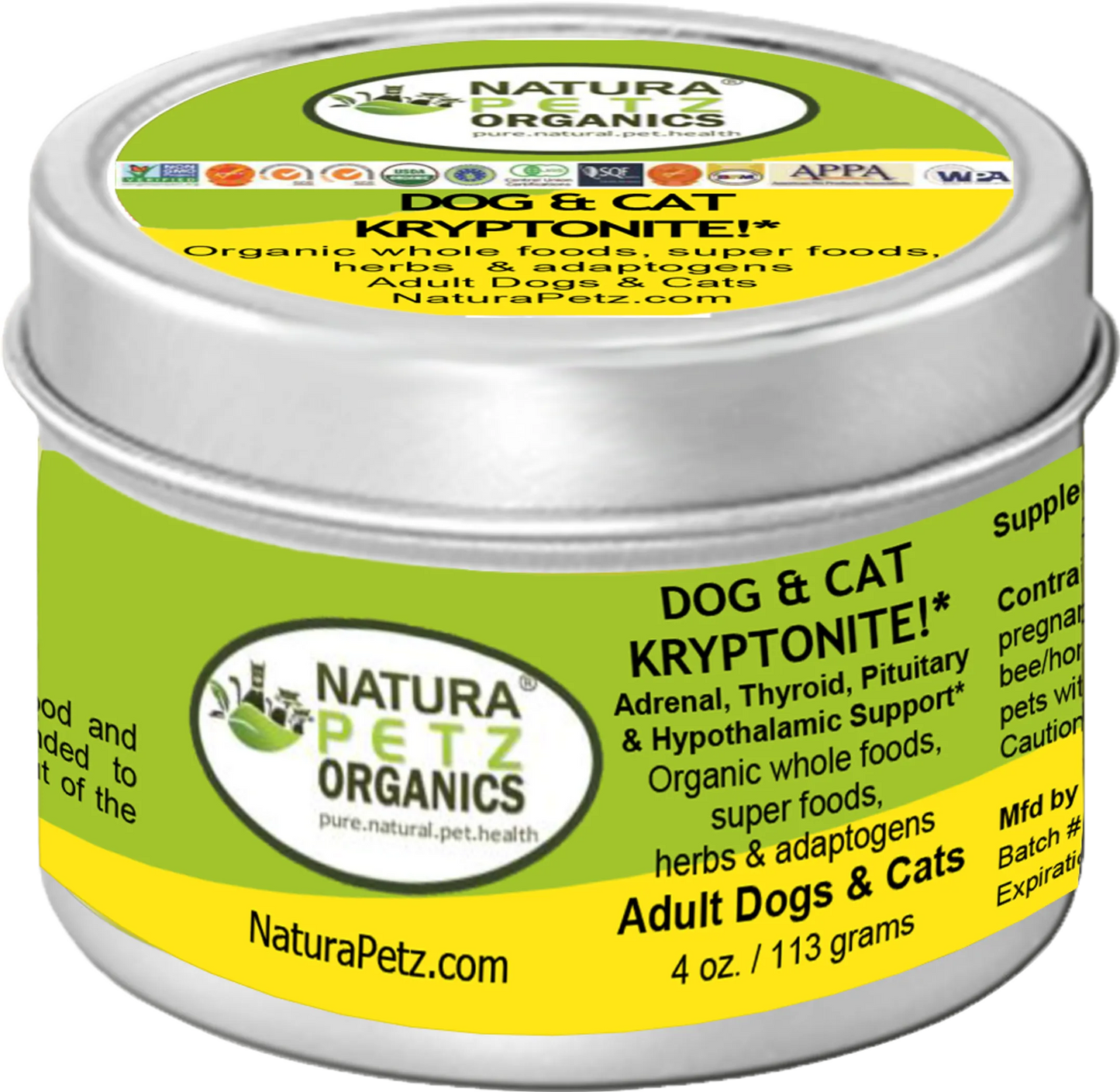 Dog And Cat Kryptonite Meal Topper - Adrenal, Thyroid, Pituitary & Hypothalamic Support* - Your Pet Connection