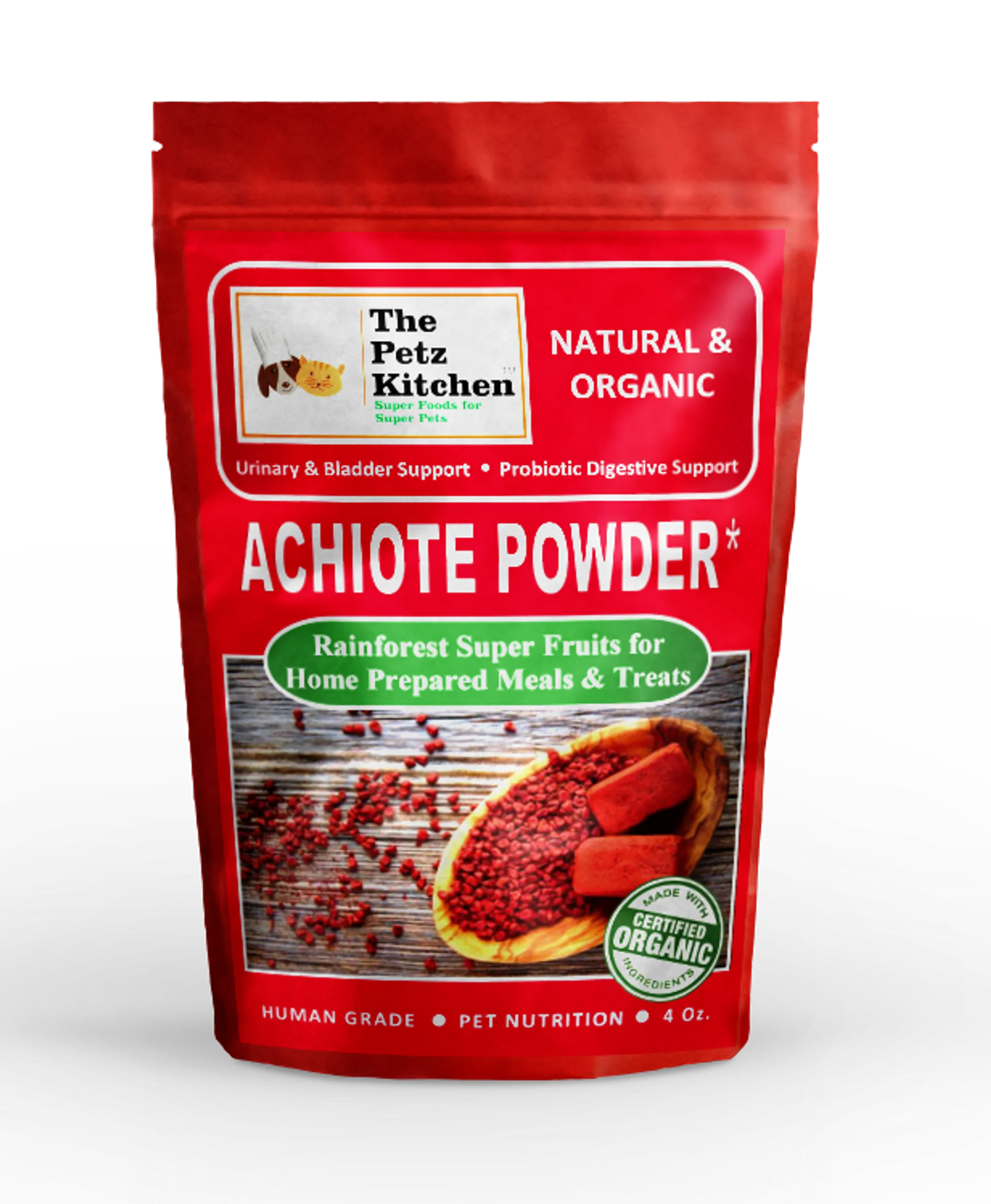 Achiote Powder - Urinary, Bladder & Probiotic Digestive Support* The Petz Kitchen - Your Pet Connection