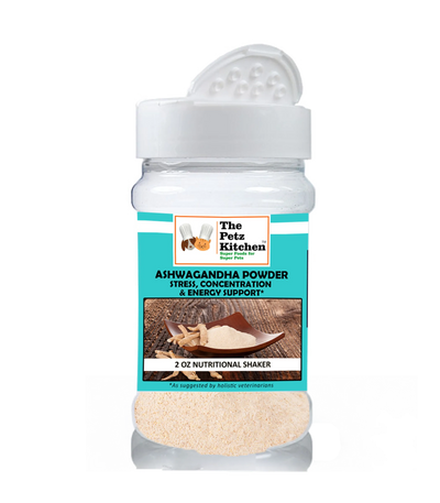Ashwagandha Powder - Stress, Concentration & Energy Support*  The Petz Kitchen Dogs Cats - Your Pet Connection
