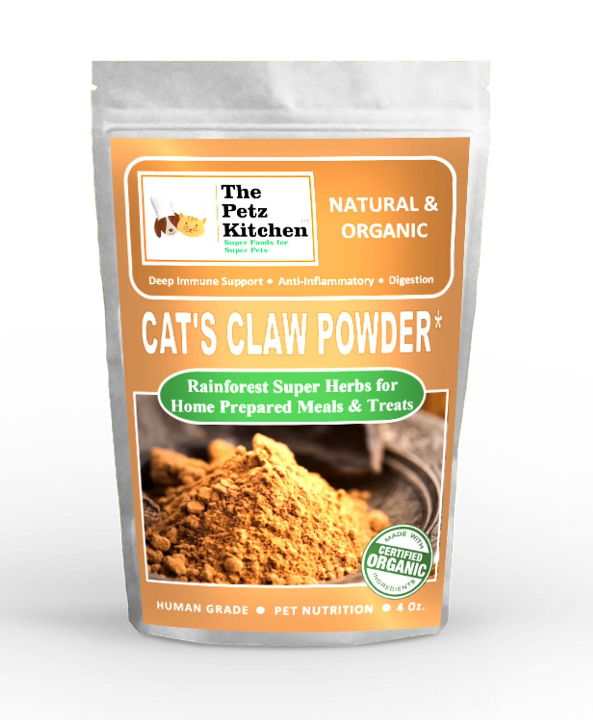 Cat'S Claw Powder Immune & Inflammation Support* The Petz Kitchen Organic & Human Grade Ingredients For Home Prepared Meals & Treats - Your Pet Connection