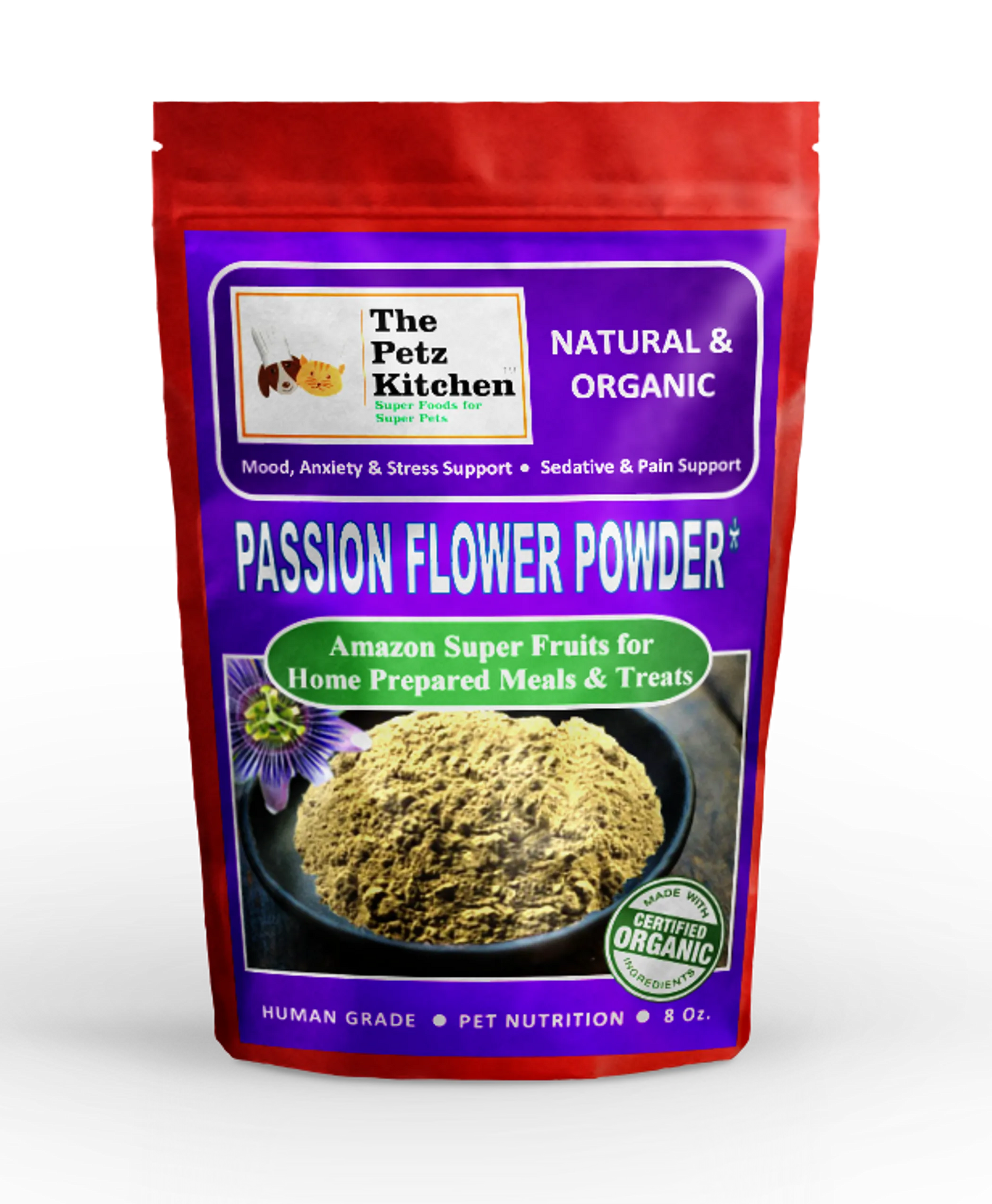 Passion Flower - Mood Anxiety Stress Sedative & Pain Support* - The Petz Kitchen - Your Pet Connection
