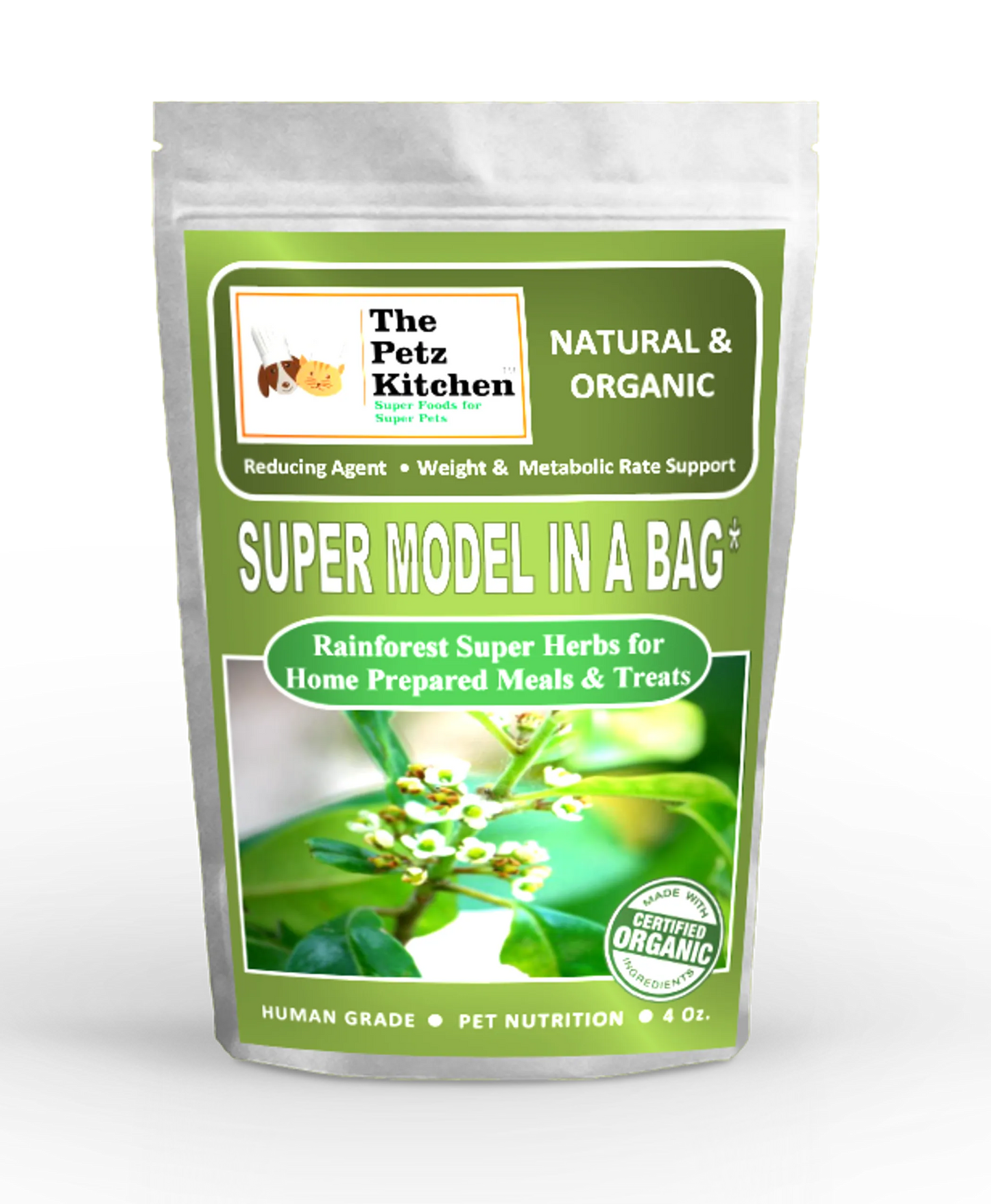 Super Model In A Bottle Weight Support* The Petz Kitchen - Organic & Human Grade Ingredients For Home Prepared Meals & Treats - Your Pet Connection