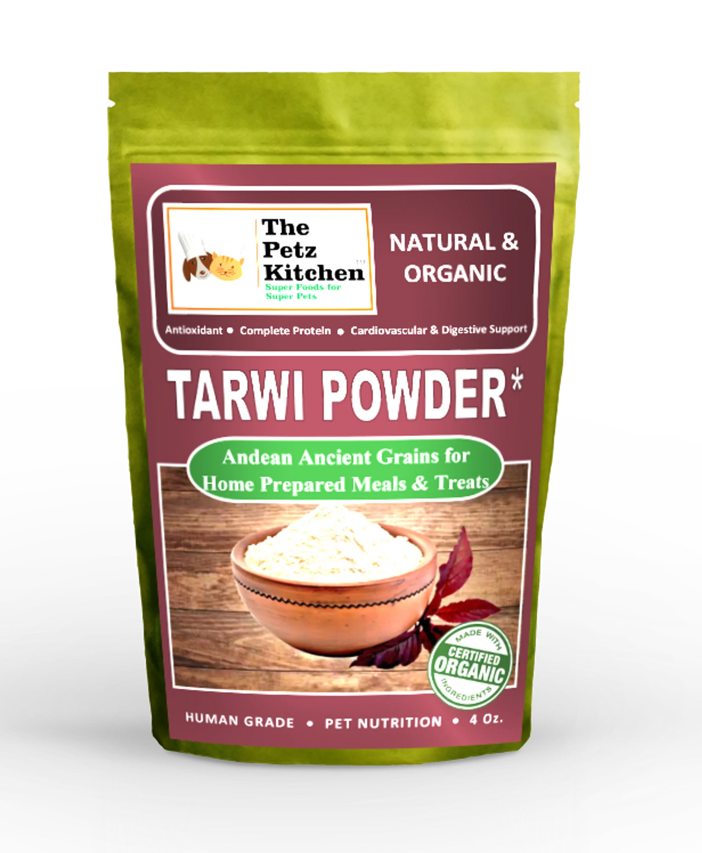 Tarwi - Antioxidant Complete Protein* - Digestive Cardiovascular & Pancreatic Support* The Petz Kitchen - Your Pet Connection