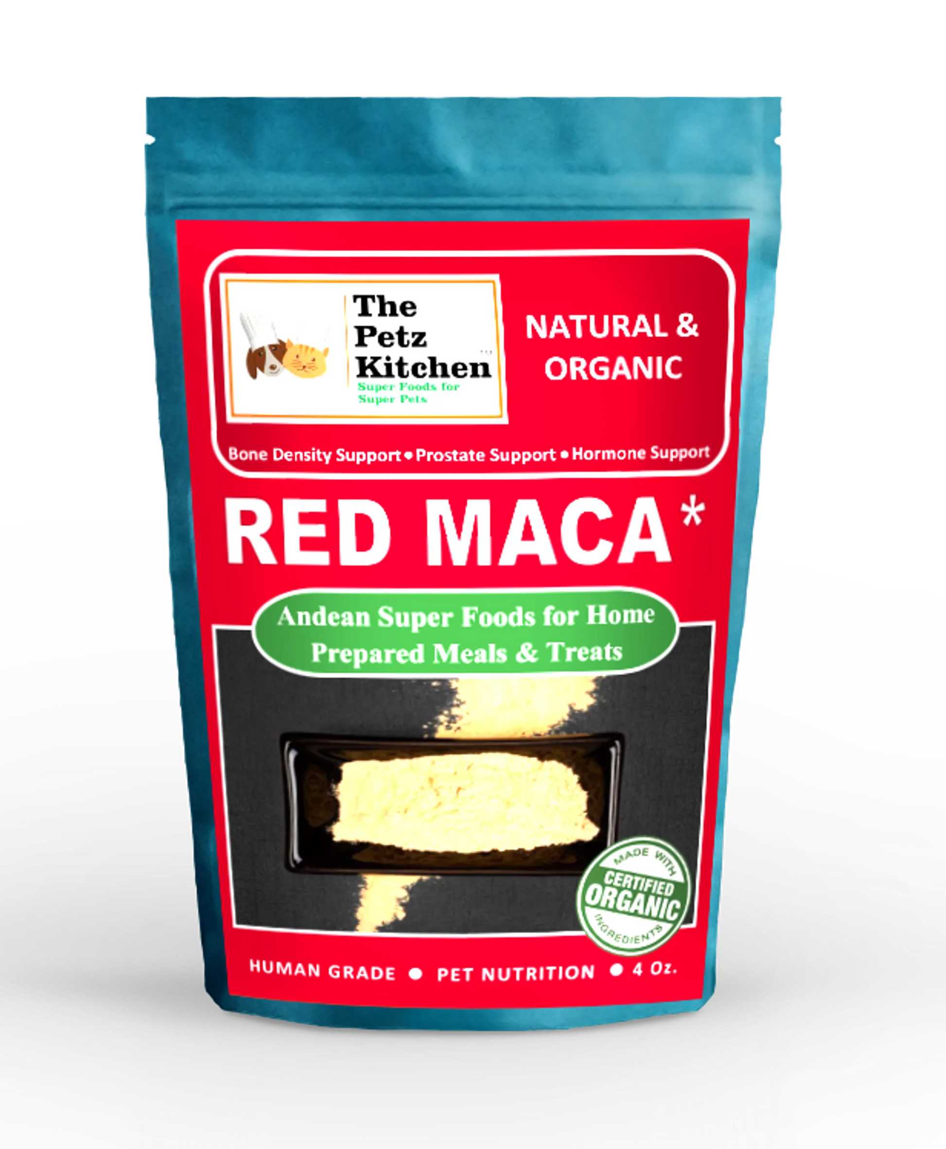 Red Maca - Bone Prostate & Hormone Support* The Petz Kitchen - Organic & Human Grade Ingredients For Home Prepared Meals & Treats - Your Pet Connection