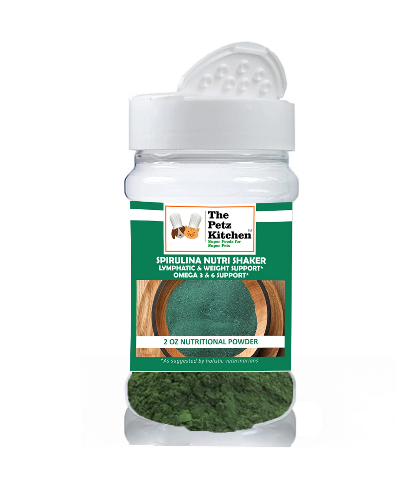 Spirulina* Omega 3 & 6 Lymphatic, Weight & Probiotic Immune Support* The Petz Kitchen - Your Pet Connection