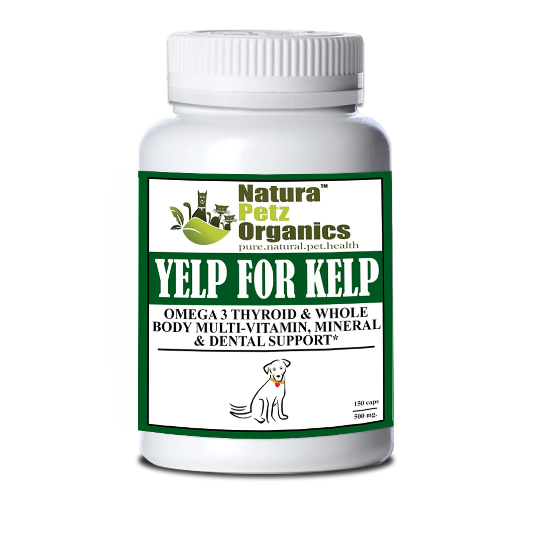 Yelp For Kelp - Omega 3 & 6 Thyroid & Whole Body Multi-Mineral, Vitamin & Dental Support* - Your Pet Connection
