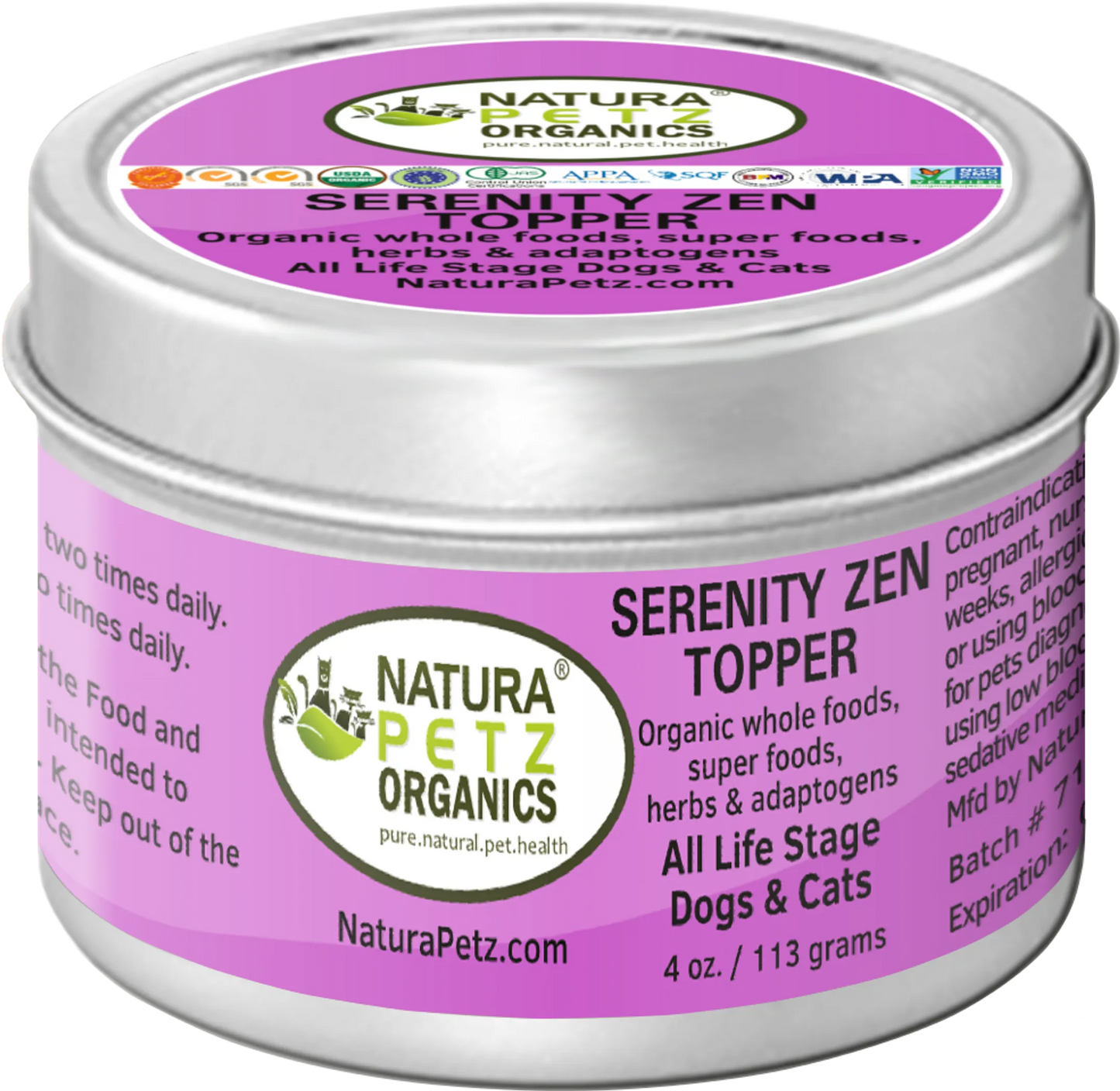 Organic Pet Systems Serenity Zen Topper 4oz