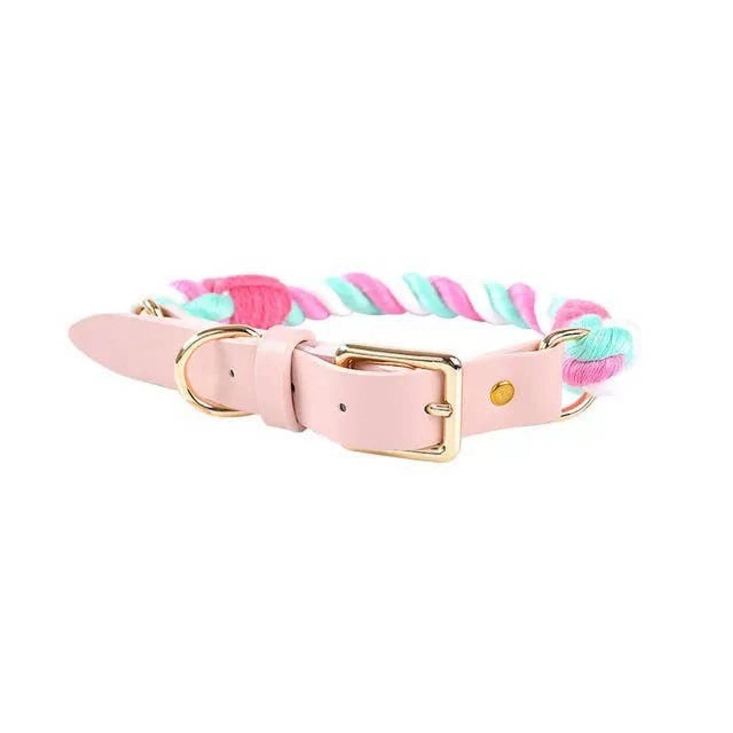 Luxe Royal Leather Rope Leash and Collar Set  - Size:   | Pack Of: 1 - Your Pet Connection