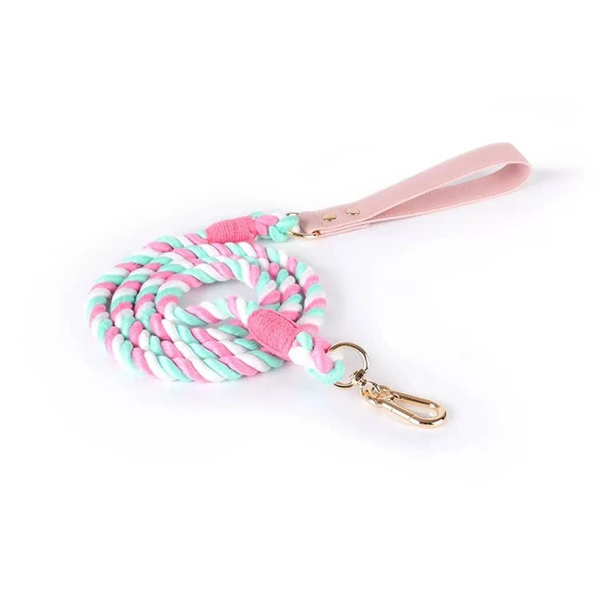 Luxe Royal Leather Rope Leash and Collar Set  - Size:   | Pack Of: 1 - Your Pet Connection