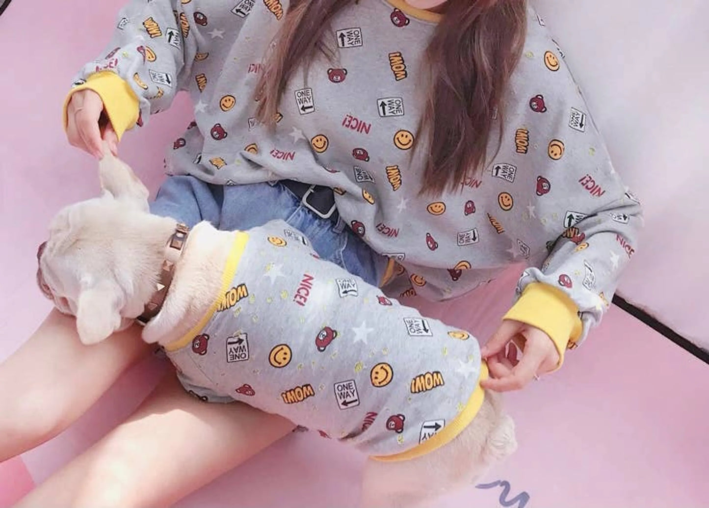 Pawsome Pet Heart Print Cozy Sweater