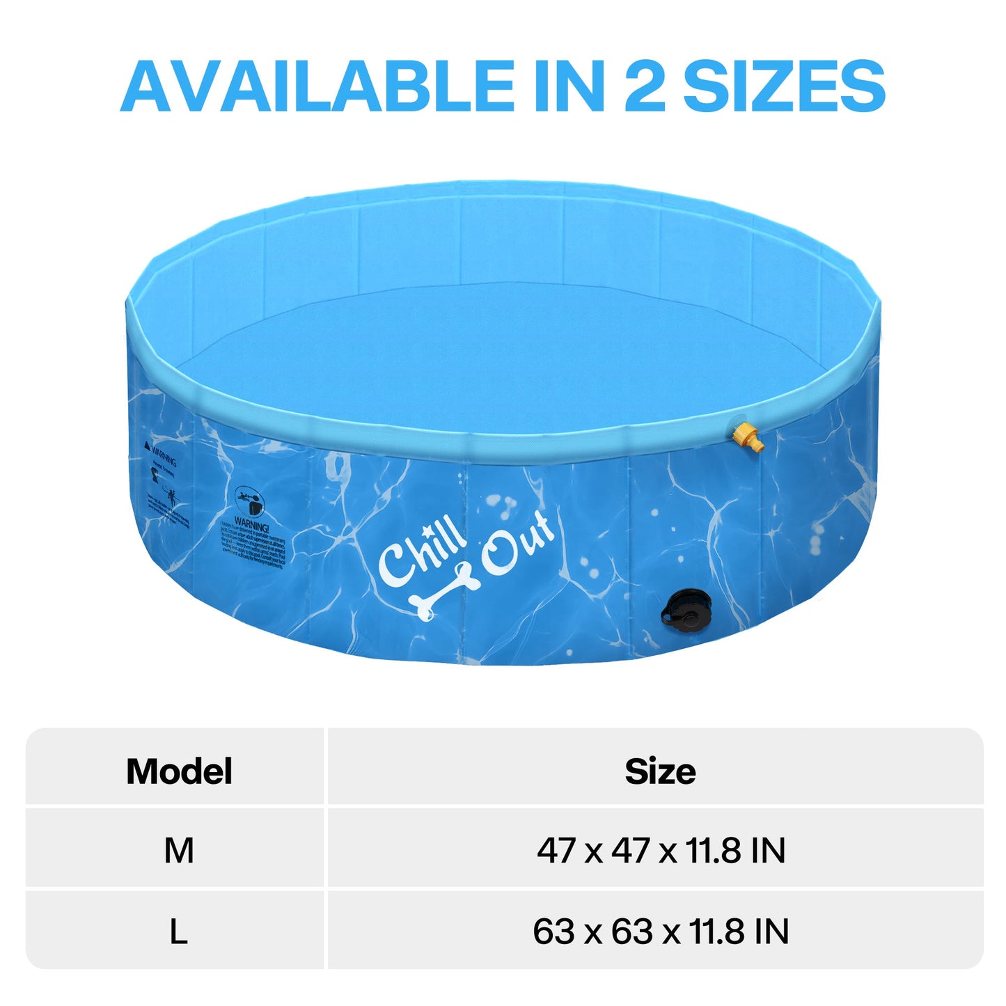 Chill Out - Dog Pool - 2-in-1 Foldable Sprinking Pool  for Outdoor Backyard