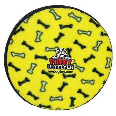 VIP Products Tuffy Ultimate Flyer Yellow Bone Dog Toy